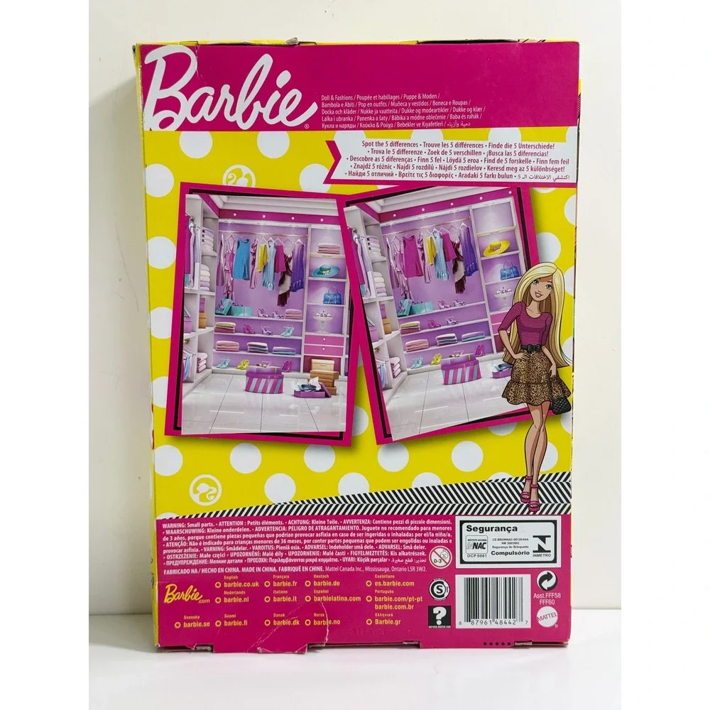 Barbie Doll and‎ Fashions Kids OS Multicolor Polka Dot Striped FFF60
